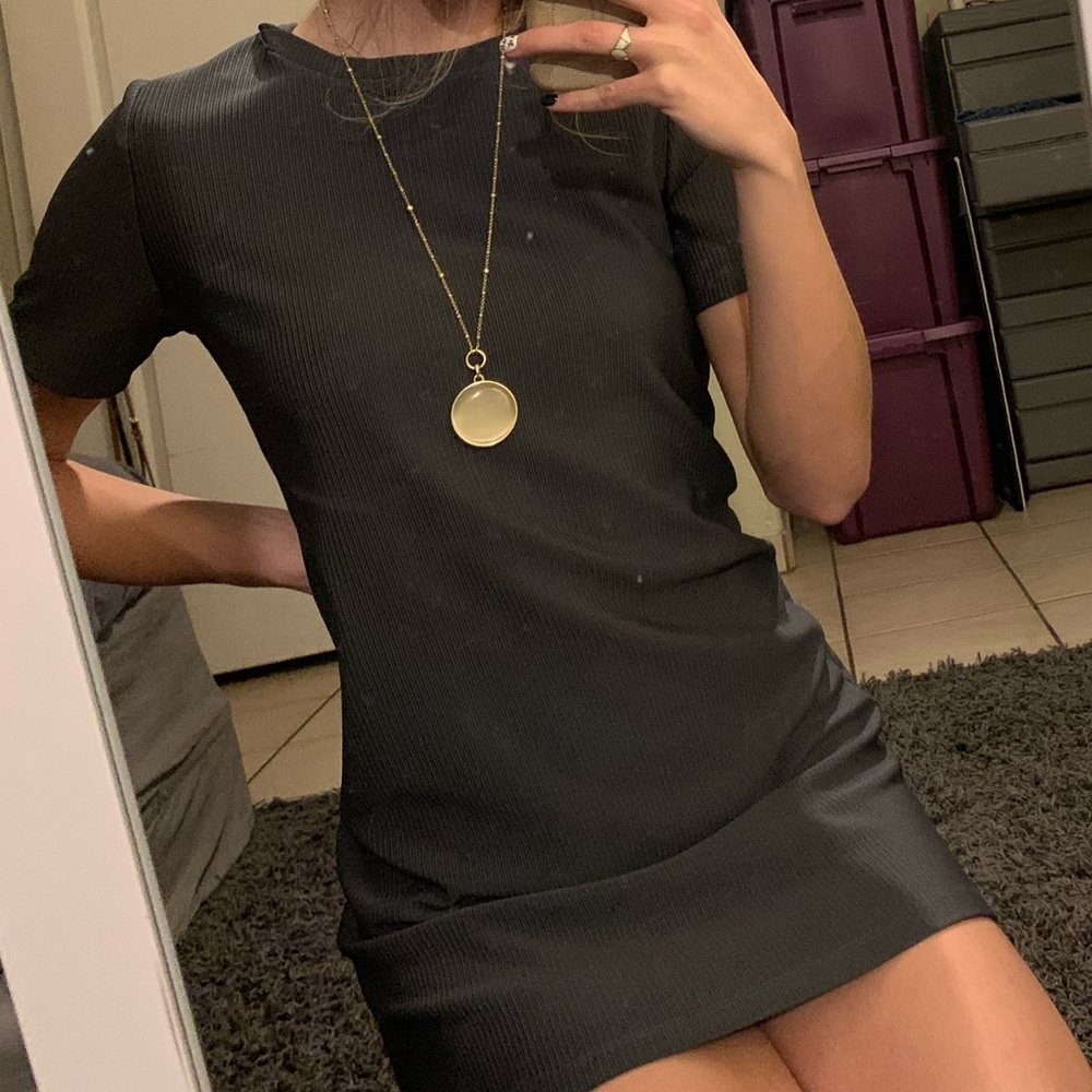 Forever 21 dark grey zip up dress